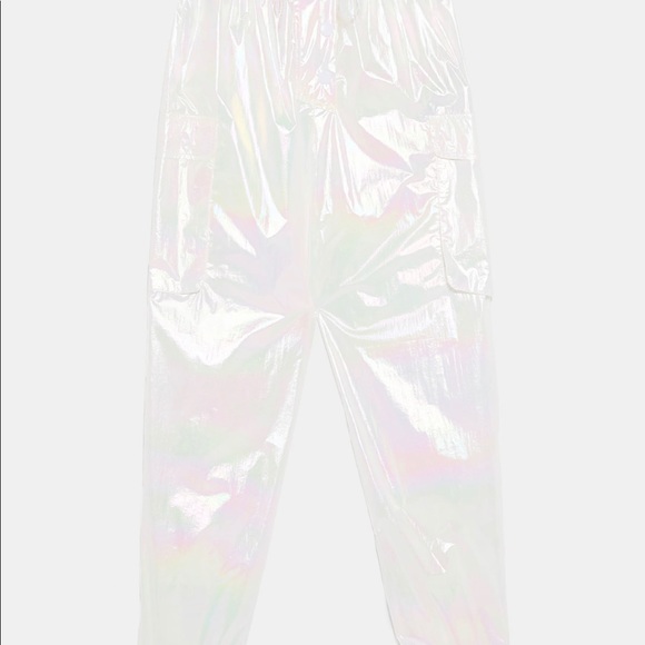 Zara iridescent effect trouser large Nwt - Picture 6 of 8